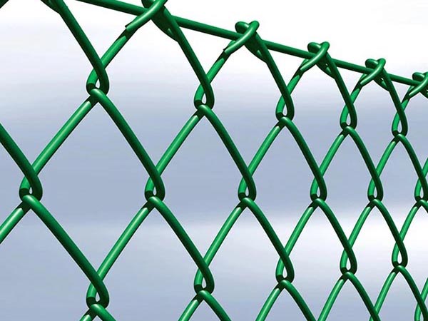 Galvanized chain fence